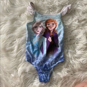 Disney Frozen Blue and Purple Kids Swim One Piece